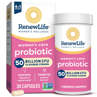 Renew Life Women's Probiotic Capsules 50B CFU - Vaginal, Urinary & Digestive Health (30 Count)