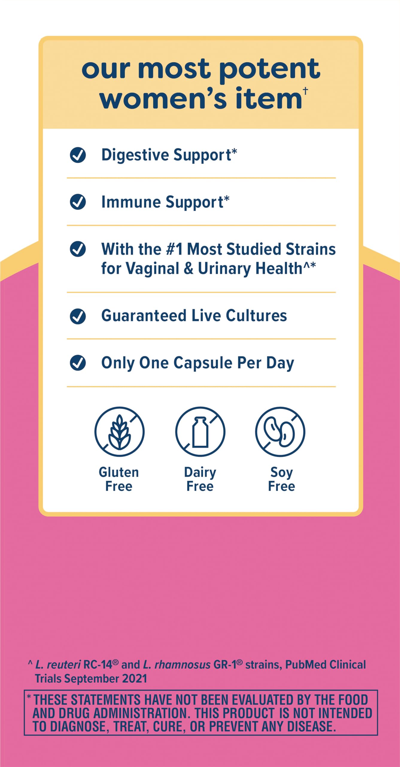 Renew Life Women's Probiotic Capsules — 90 Billion CFU for Vaginal, Urinary, Digestive & Immune Health