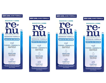 Renu Fresh Multi-Purpose Contact Lens Solution - 2 oz Travel Size (Pack of 4)