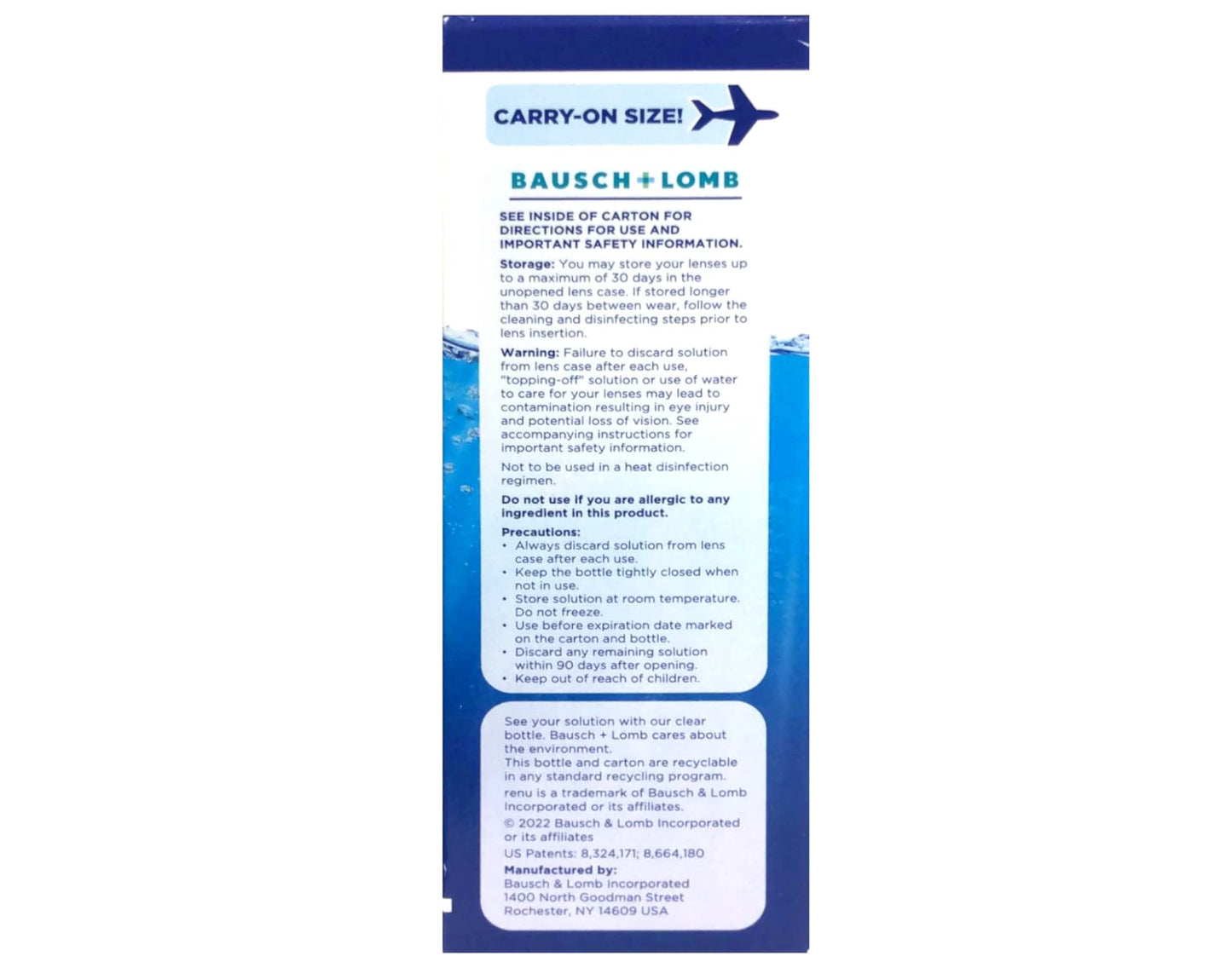 Renu Multi-Purpose Contact Lens Solution Travel Size 2 oz - 3 Pack