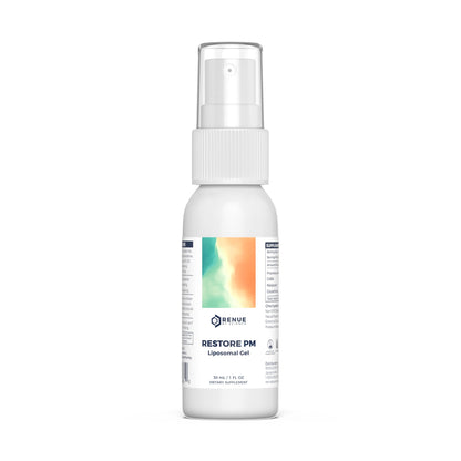Renue By Science Restore PM | Liposomal Melatonin GABA Supplement Spray | 30ml Spray with Melatonin Glutathione & GABA 10mg - Sleep Aid Melatonin | Non-GMO | Made in The USA & Third Party Tested