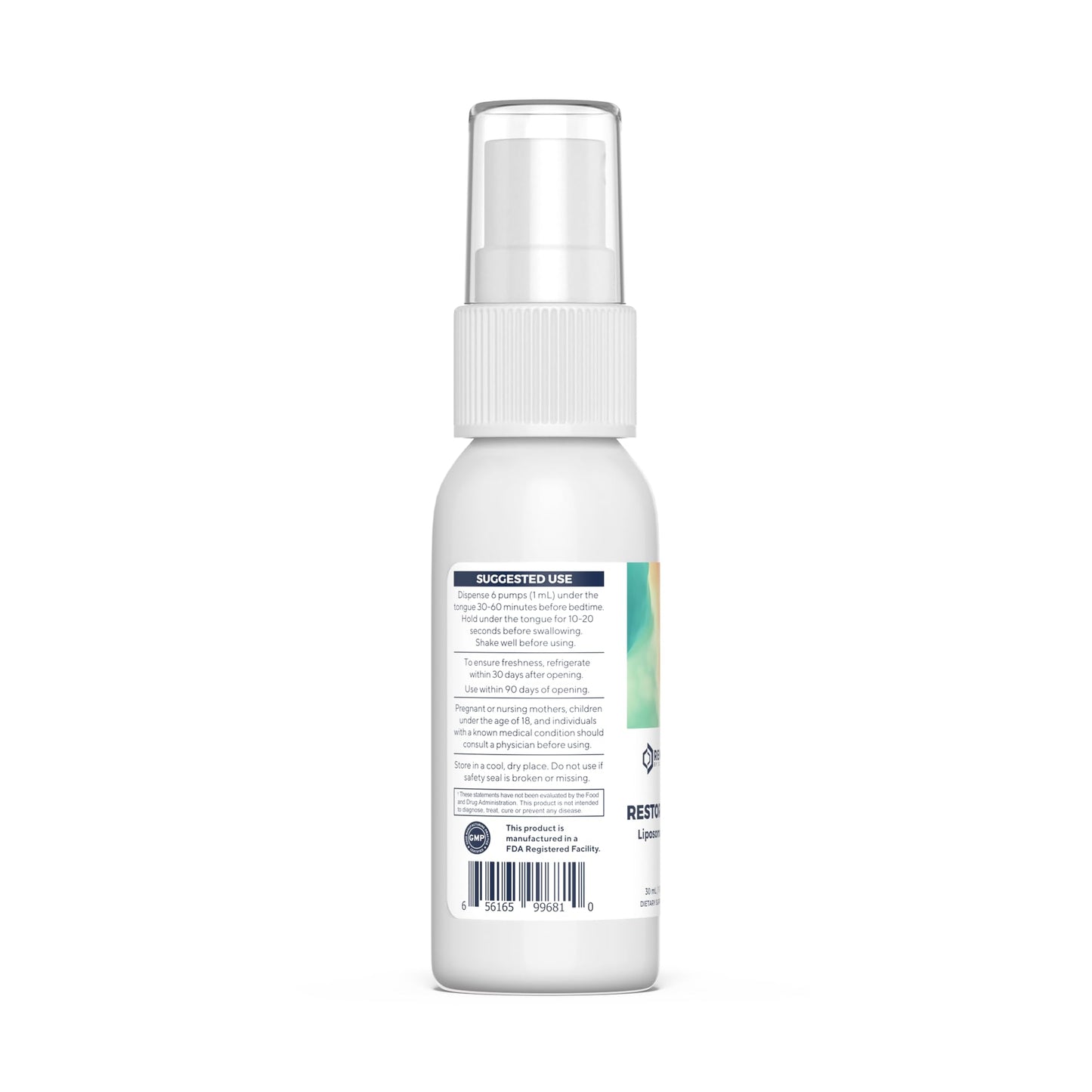 Renue By Science Restore PM | Liposomal Melatonin GABA Supplement Spray | 30ml Spray with Melatonin Glutathione & GABA 10mg - Sleep Aid Melatonin | Non-GMO | Made in The USA & Third Party Tested