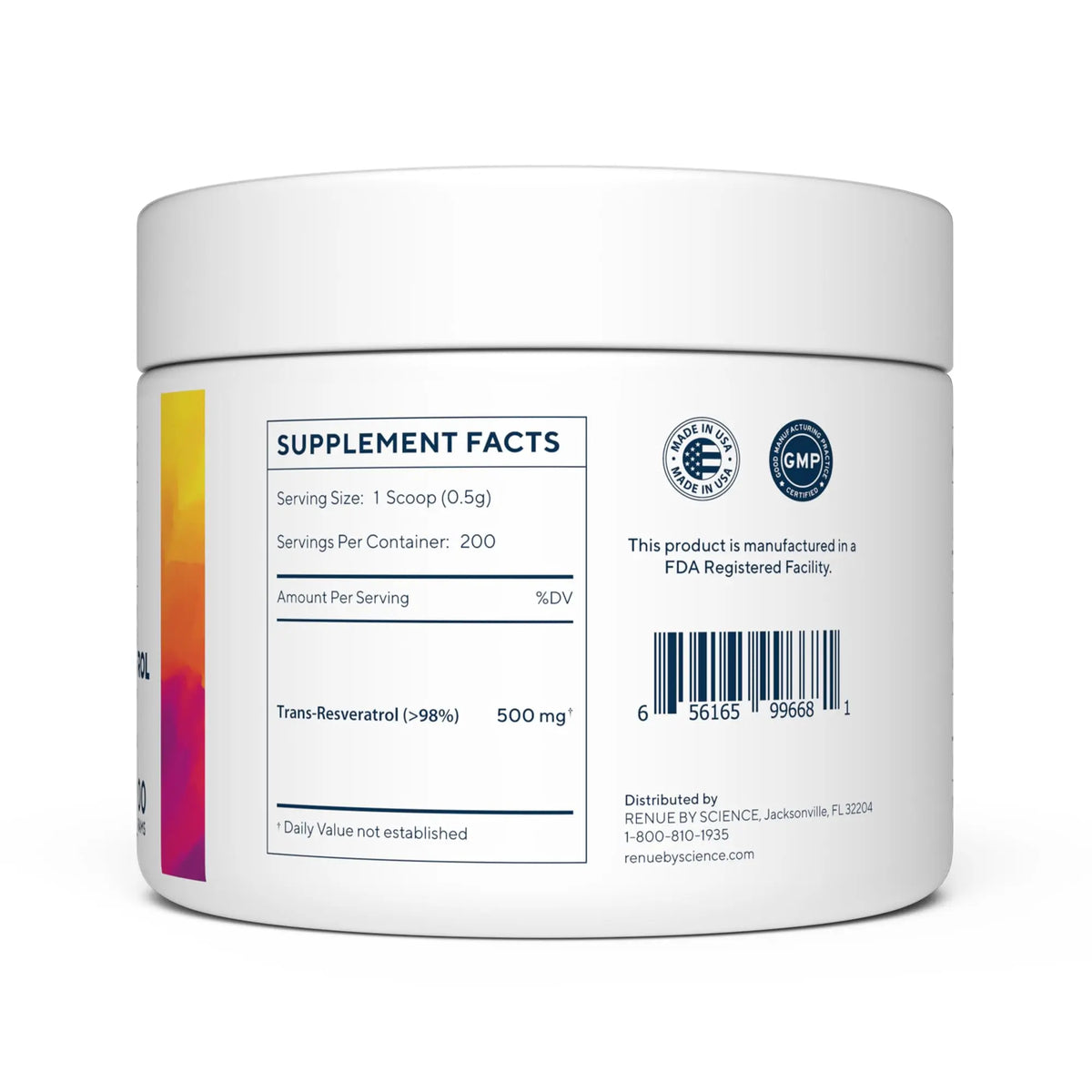 Renue By Science Resveratrol | High Strength Trans-Resveratrol Powder (100g) | Non-GMO & Allergen Free | Made in the USA BritishVita | Premium UK Vitamins & Wellness Supplements