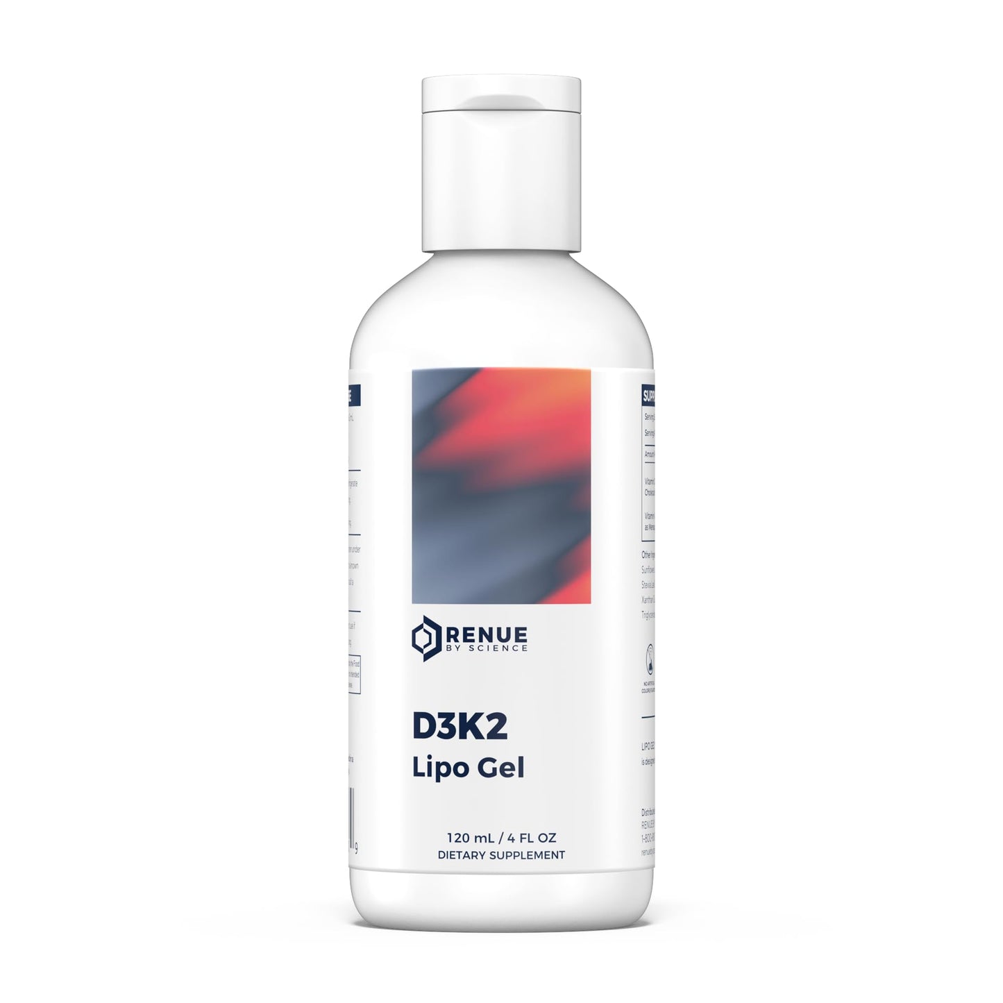 Renue By Science Vitamin D3 K2 Liposomal Gel – High Strength D3 2500IU & K2 200mcg | 120ml | USA Made