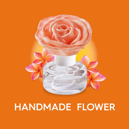 Renuzit Scent Blossoms Diffuser – Tropical Escape, Handmade Flower, 1 Count