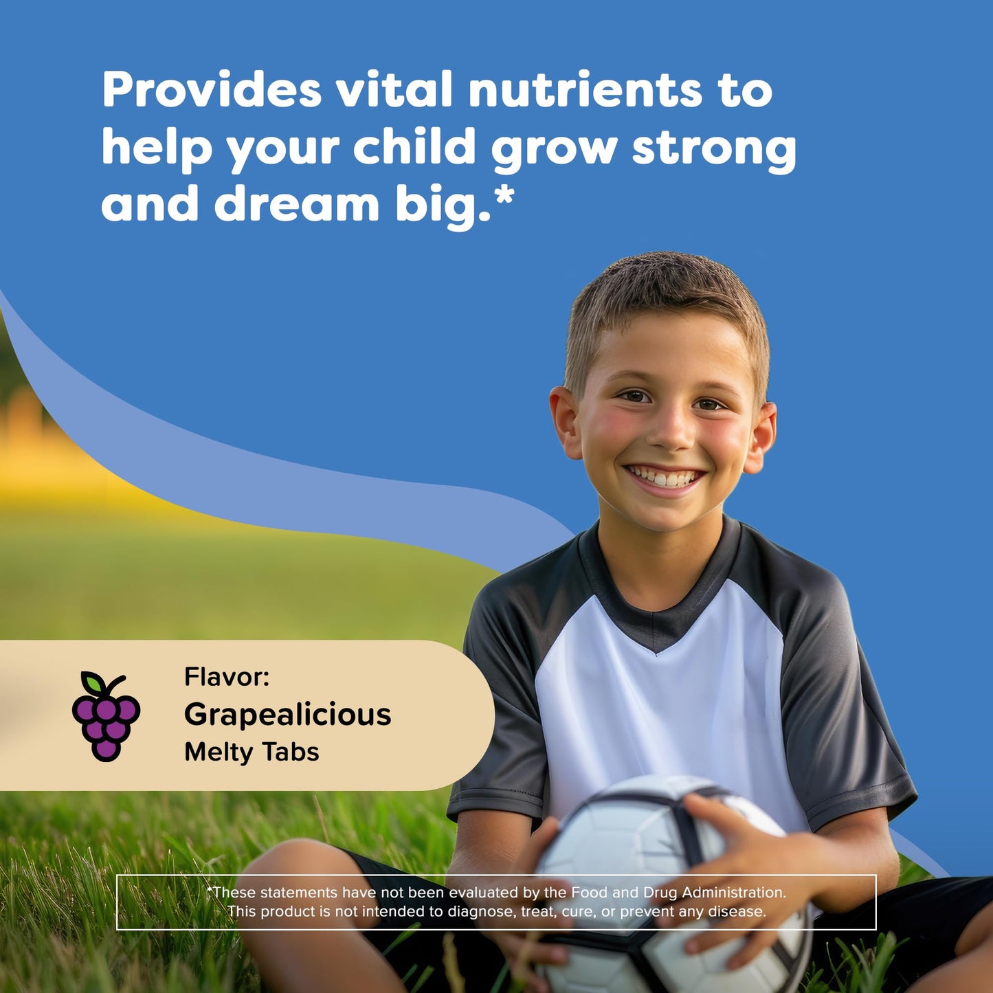 Renzo's Hercules Calcium + Vitamin D3 & K2 for Kids (Ages 2+) – Bone Health & Immunity, 60 Grape Melty Tabs