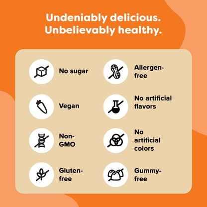 Renzo's Bright & Brainy Vitamin B6 for Kids - 60 Sugar-Free Melty Tabs, Orange