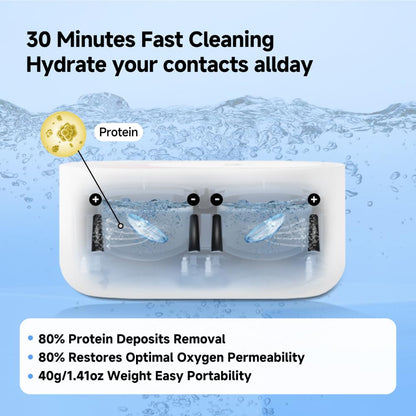 ReO2 Mini Pro Soft Contact Lens Cleaner – Advanced Electrophoresis, Mirror & Tweezers (Green)