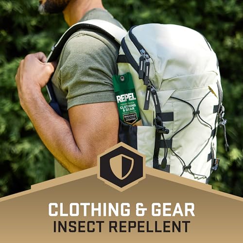 Repel Permethrin Clothing & Gear Insect Repellent – Aerosol Spray, 6.5 fl oz, Pack of 6