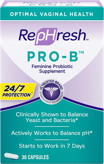 RepHresh Pro-B Probiotic Feminine Supplement – 2-Pack, 30-Count Capsules