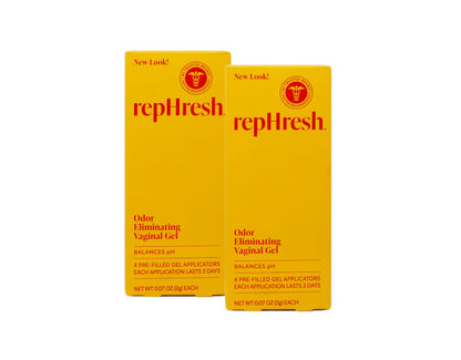 RepHresh Vaginal Gel – Odor Elimination & pH Balance (Pack of 2, 4 Applicators)