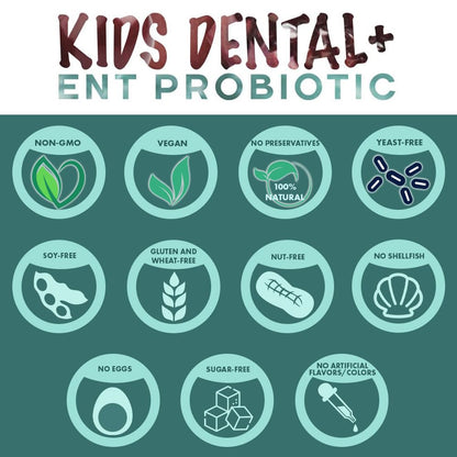 Children's Dental Probiotic Chewables – 6B CFU | Teeth & Gums, Bad Breath & ENT Support (Cherry-Pomegranate)
