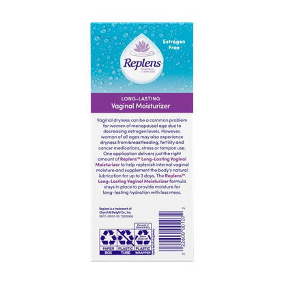 Replens Long Lasting Vaginal Moisturizer – 3-Pack with Reusable Applicator | 14 Applications