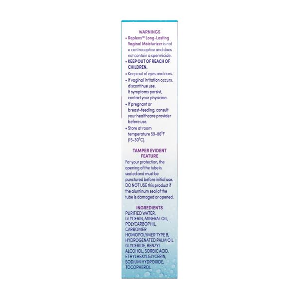 Replens Long Lasting Vaginal Moisturizer – 3-Pack with Reusable Applicator | 14 Applications