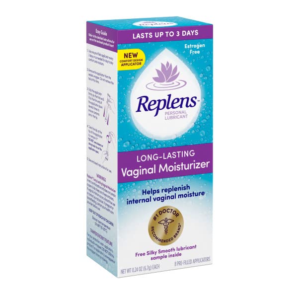 Replens Long-Lasting Vaginal Moisturizer (Pack of 2) – Estrogen & Fragrance Free