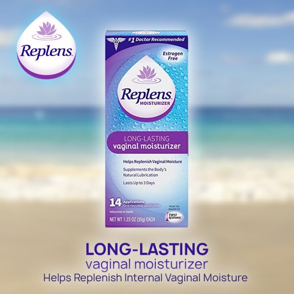 Replens Long Lasting Vaginal Moisturizer – 3-Pack with Reusable Applicator | 14 Applications