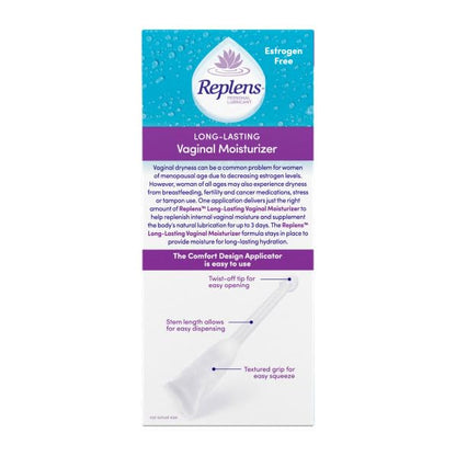Replens Long-Lasting Vaginal Moisturizer (Pack of 2) – Estrogen & Fragrance Free