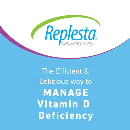 Replesta NX 14,000 IU Vitamin D3 - Weekly Chewable Wafer, Orange Flavor, Non-GMO | Pack of 2 (8 Tablets)