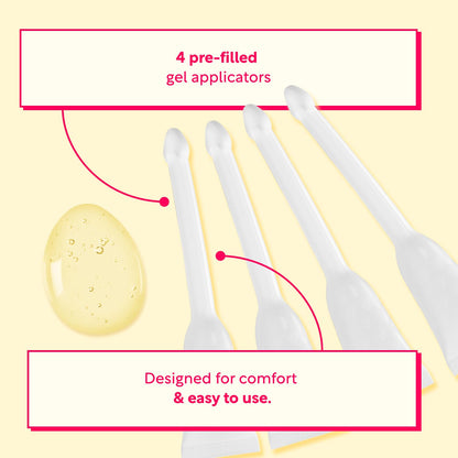 Rephresh Odor Eliminating Vaginal Gel, Clinically Tested to Balance pH & Eliminate Odor, 4 Pre-Filled Applicators