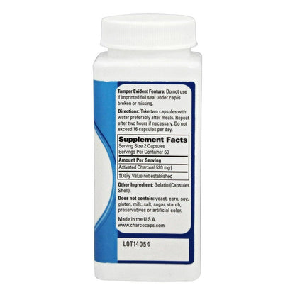 Requa Activated Charcoal 260 mg - 100 Count | Detox & Gas Support