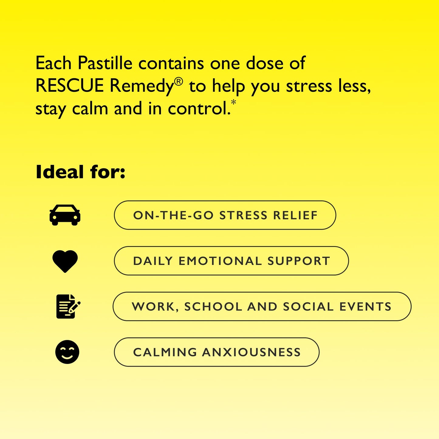RESCUE Bach Pastilles – Mixed Berry Flavor, 35 Count | Stress Relief Lozenges