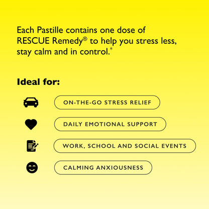 RESCUE Bach Pastilles – Mixed Berry Flavor, 35 Count | Stress Relief Lozenges