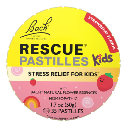 RESCUE Kids Pastilles – Natural Strawberry Stress Relief for Children | Calming Homeopathic Flower Essences