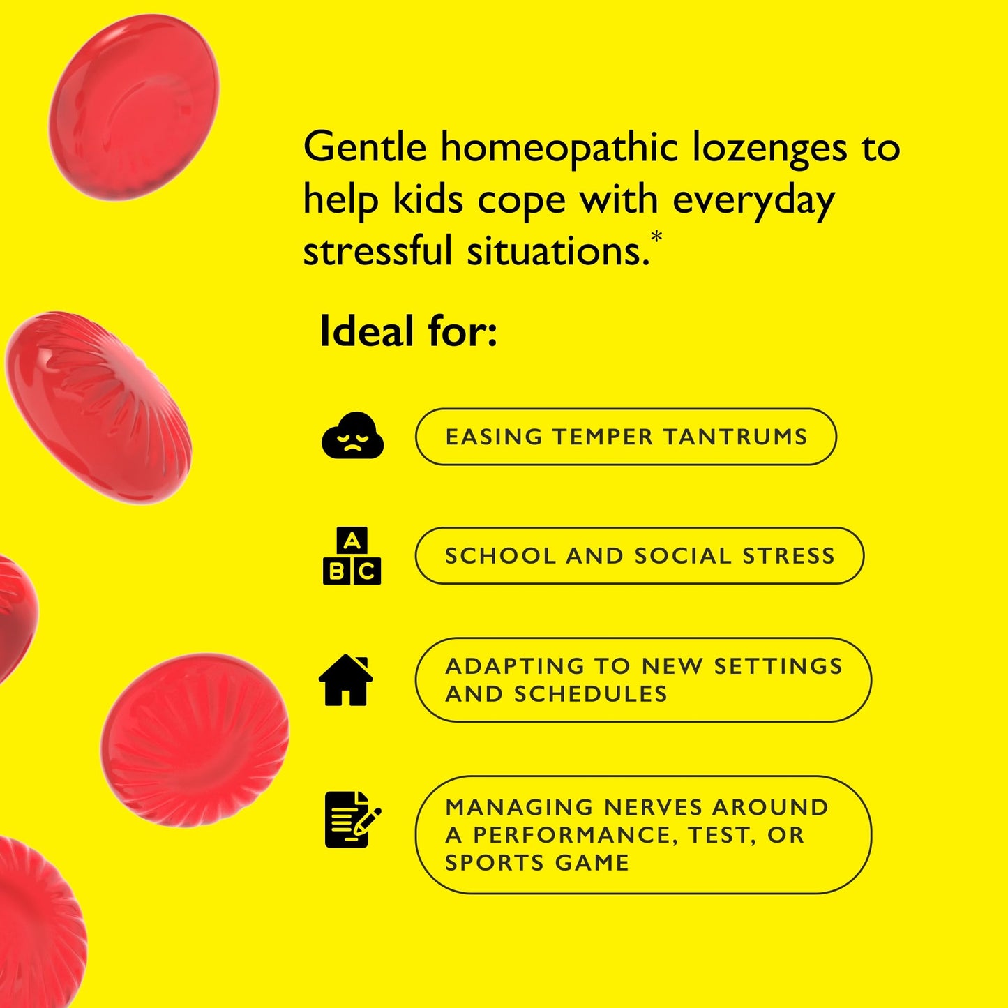 RESCUE Kids Pastilles – Natural Strawberry Stress Relief for Children | Calming Homeopathic Flower Essences