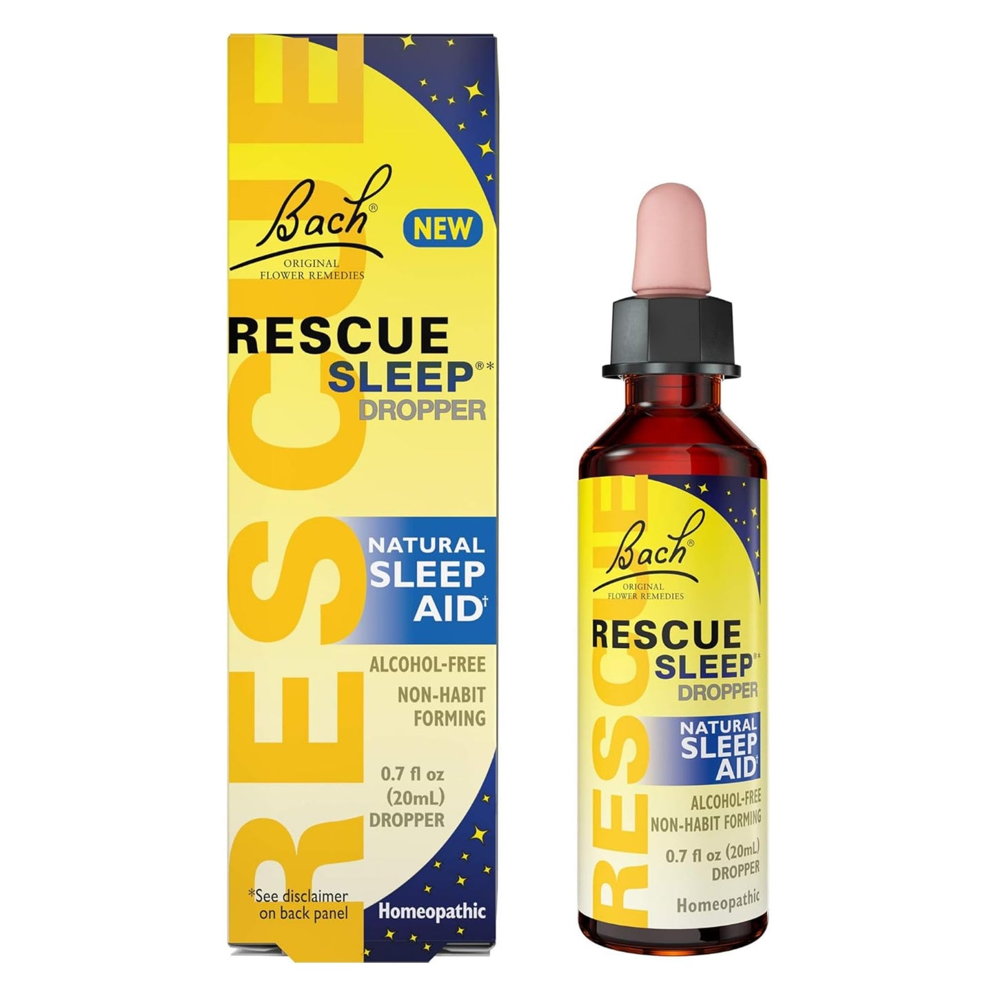 RESCUE SLEEP Dropper 20mL — Natural Sleep Aid (Melatonin-Free, Non-Alcohol, Family-Friendly)