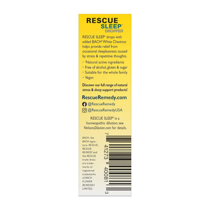 RESCUE SLEEP Dropper 20mL — Natural Sleep Aid (Melatonin-Free, Non-Alcohol, Family-Friendly)