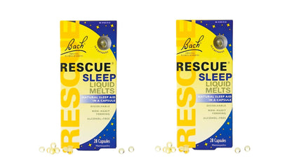 RESCUE Sleep Liquid Melts – Natural Sleep Remedy | Bach Rescue Sleep, 28 Capsules (2 Pack)