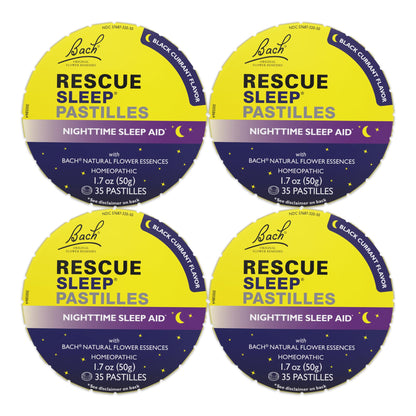 RESCUE Sleep Pastilles – Black Currant, Melatonin-Free Lozenges (4 Pack)
