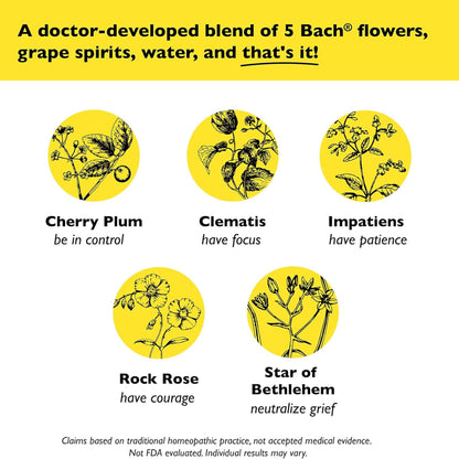 RESCUE REMEDY Dropper, 20mL – Natural Homeopathic Stress Relief