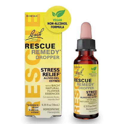 RESCUE Bach Remedy Dropper 10mL Pack of 2 | Natural Stress Relief