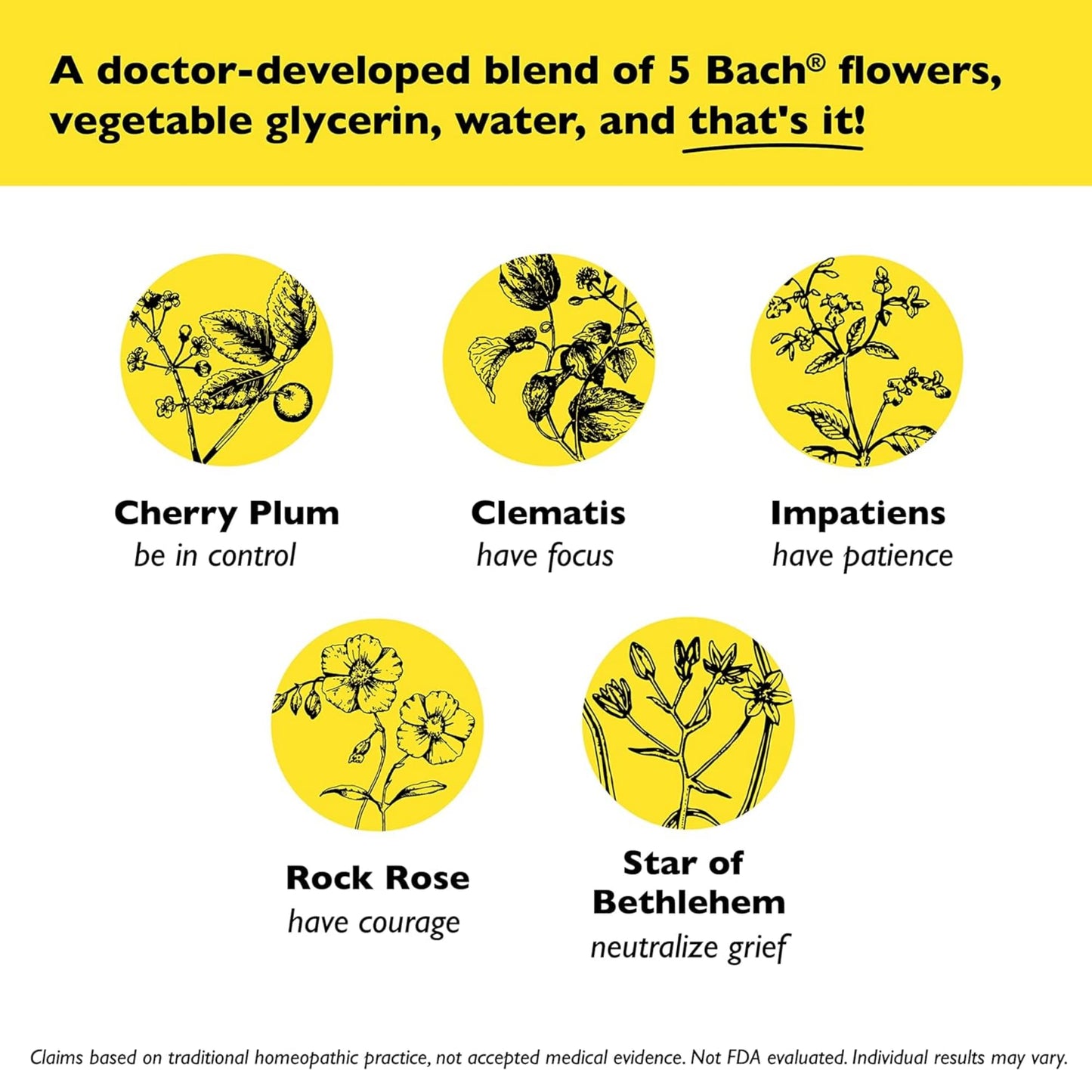 RESCUE Bach Remedy Dropper 10mL Pack of 2 | Natural Stress Relief