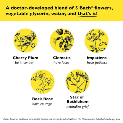 RESCUE Bach Remedy Dropper 10mL Pack of 2 | Natural Stress Relief