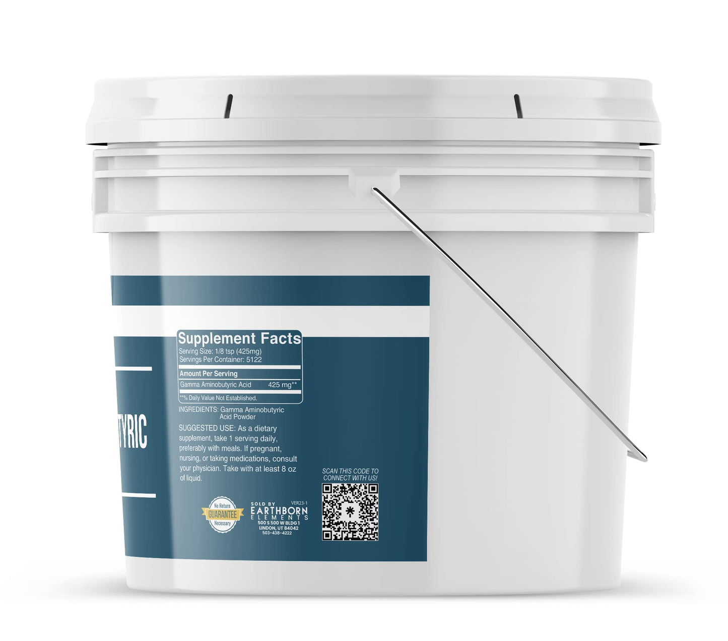 Earthborn Elements GABA (Gamma Aminobutyric Acid) 1 Gallon – Pure & Undiluted