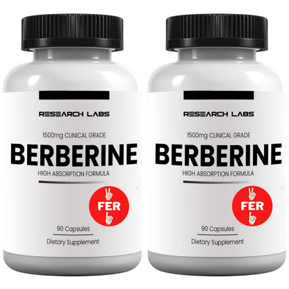 Research Labs Berberine 1500mg High Absorption – 180 Capsules | BerberQuil™