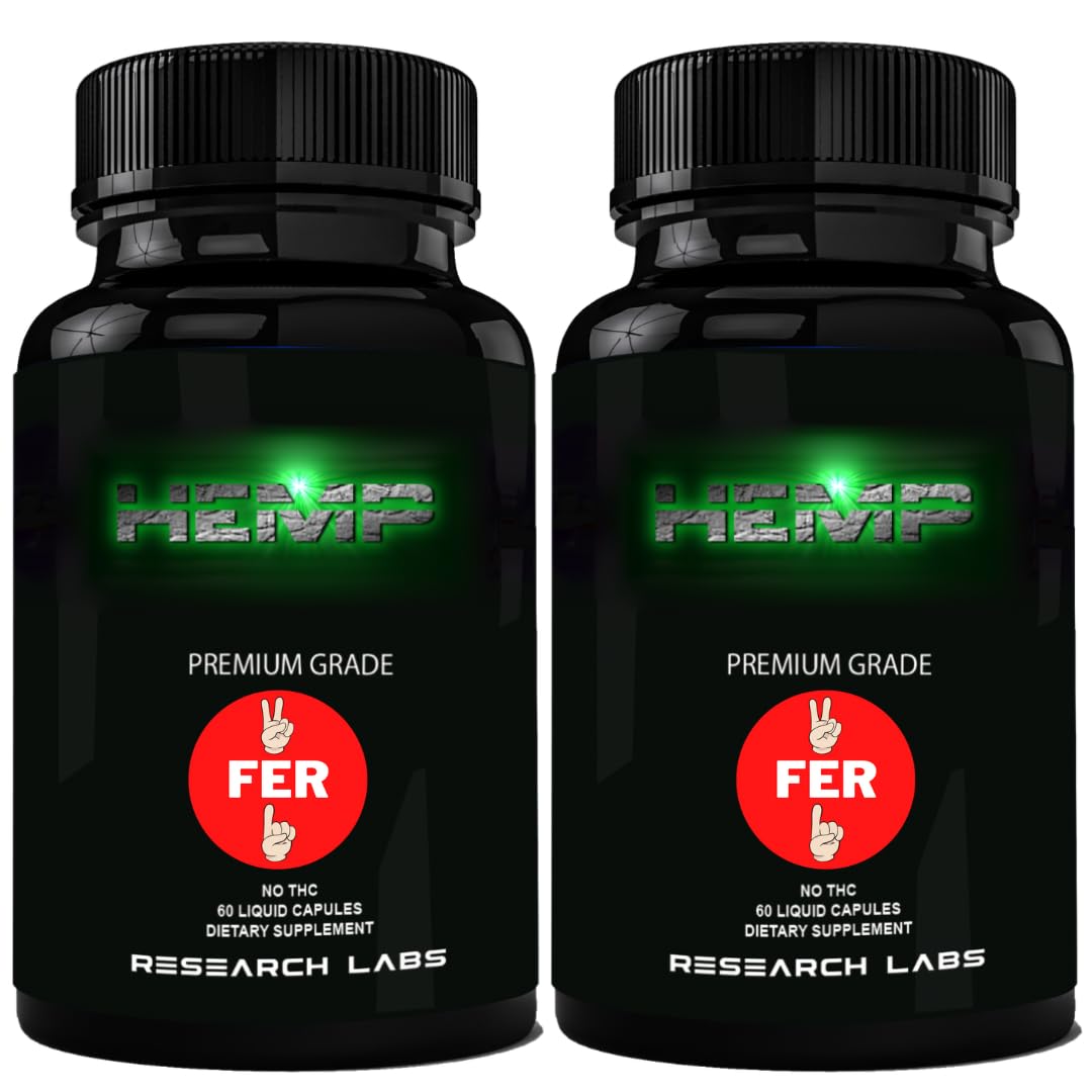 Research Labs Premium Hemp Capsules – 450,000mg, 2-for-1 Organic Oil