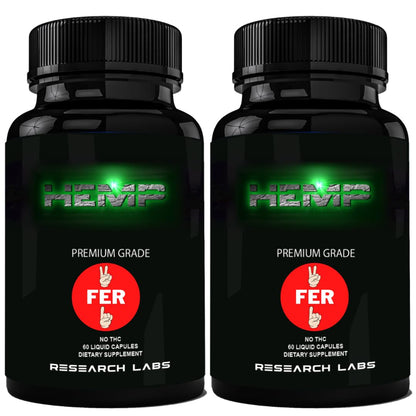 Research Labs Premium Hemp Capsules – 450,000mg, 2-for-1 Organic Oil