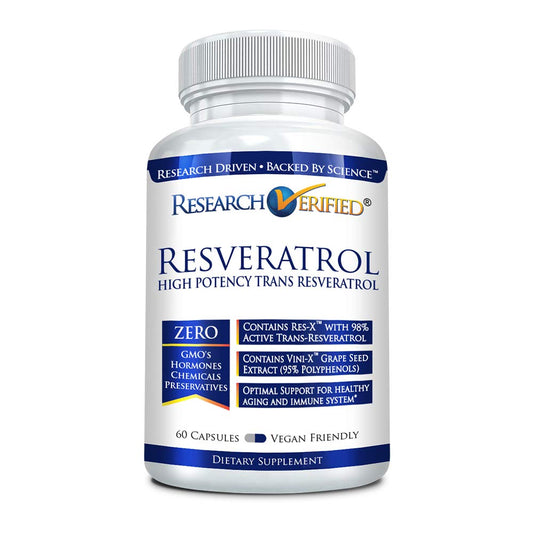 Research Verified Resveratrol - 98% Trans-Resveratrol 1000 mg, Anti-Aging Support - 1 Bottle - 60 Capsules BritishVita | Premium UK Vitamins & Wellness Supplements