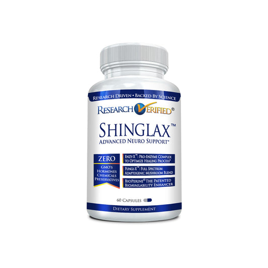 Research Verified Shinglax - Lemon Balm, Enzy-X Proteolytic Enzymes, Fungi-X Mushroom | GMO Free, Made in USA | 60 Capsules BritishVita | Premium UK Vitamins & Wellness Supplements