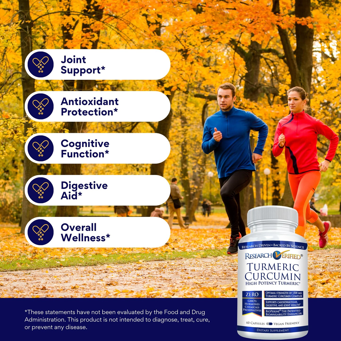 Research Verified Turmeric Curcumin 1500mg + BioPerine | Vegan, Made in USA, 360 Capsules