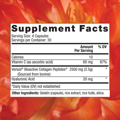 Reserveage Beauty Collagen Replenish - Collagen Booster & Supplement for Healthy Skin, Hair Growth | 120 Capsules (30 Servings)