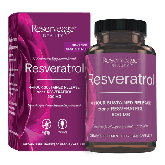 Reserveage Beauty Resveratrol 500 mg — Antioxidant Support for Heart & Aging BritishVita | Premium UK Vitamins & Wellness Supplements
