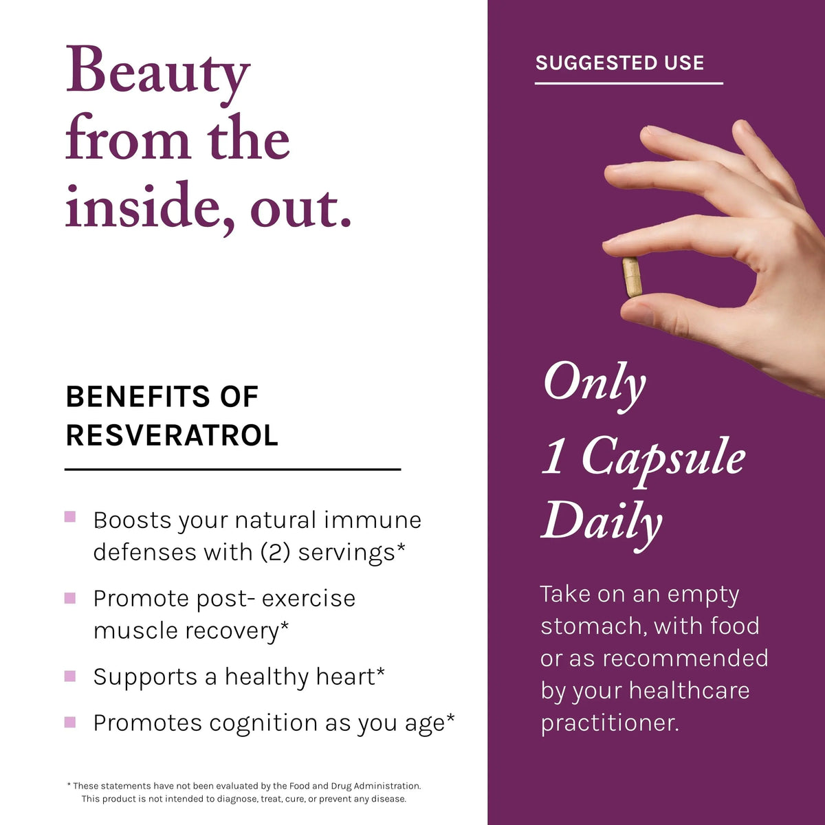Reserveage Beauty Resveratrol 500 mg — Antioxidant Support for Heart & Aging BritishVita | Premium UK Vitamins & Wellness Supplements