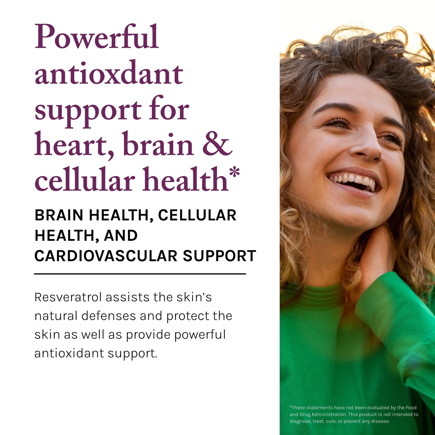 Reserveage Beauty Resveratrol Plus+ 500 mg – Rapid-Release Capsules (Gluten-Free & Vegan)