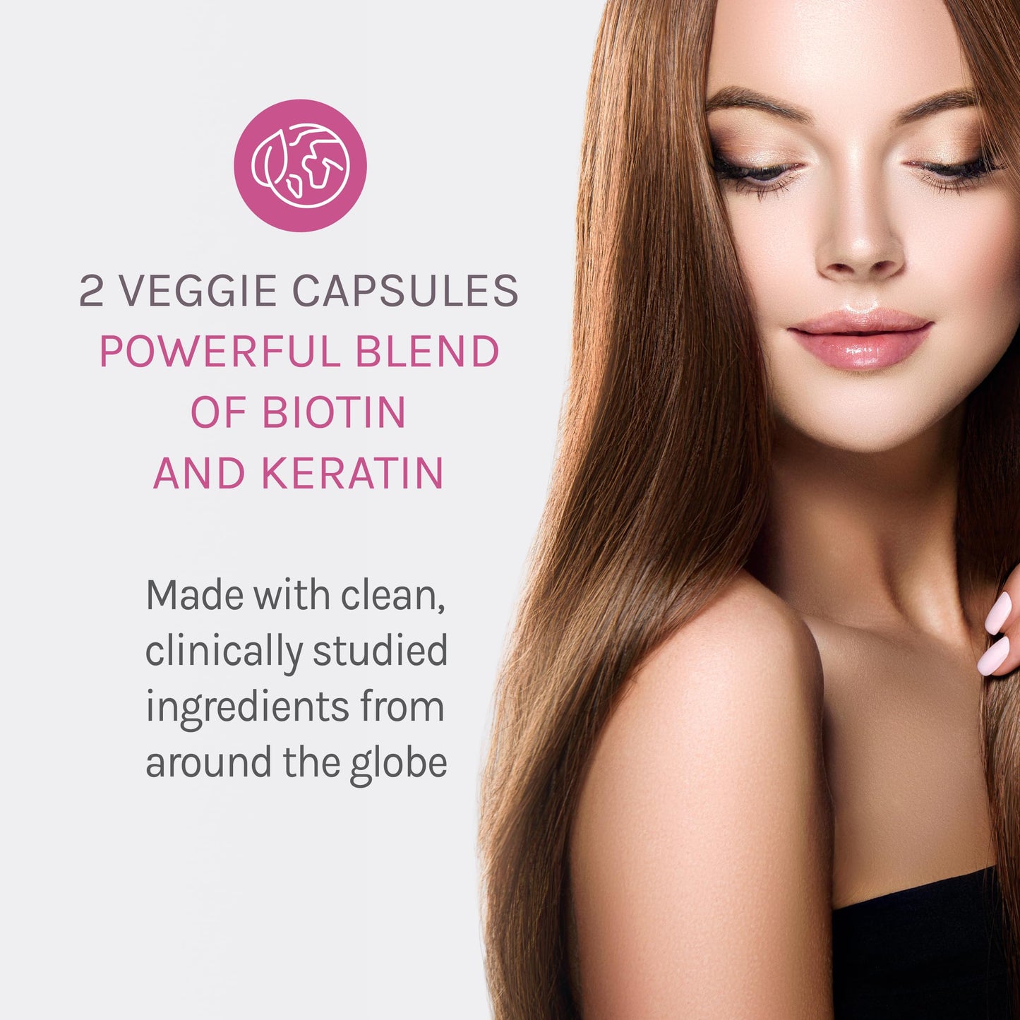 Reserveage Keratin Hair Booster with Biotin - Keratin, Biotin & Resveratrol, 60 Capsules