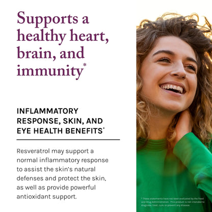 Reserveage Beauty Resveratrol 500 mg — Heart & Cellular Health Antioxidant Support | Vegan Capsule BritishVita | Premium UK Vitamins & Wellness Supplements