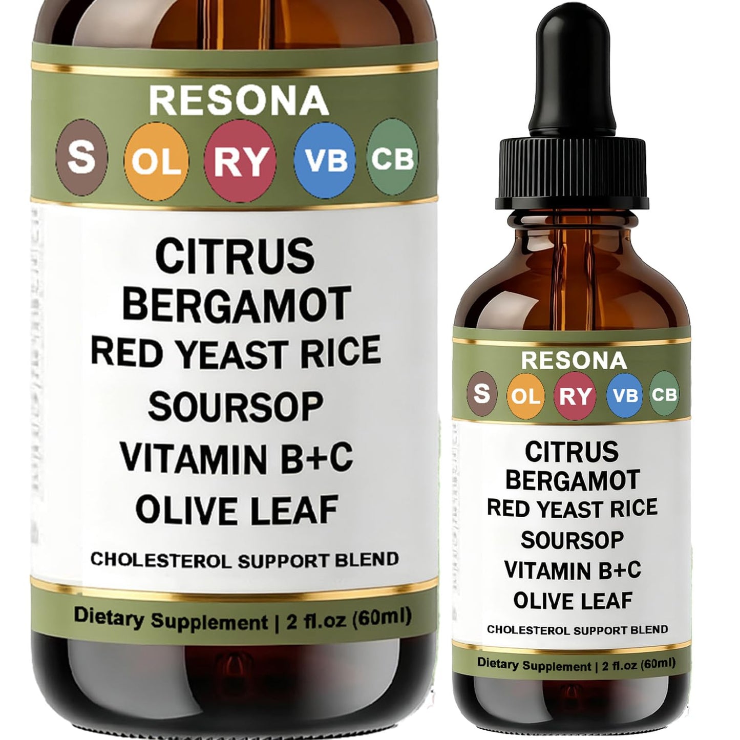 RESONA Red Yeast Rice Drops – Cholesterol Support Blend, 2 fl oz